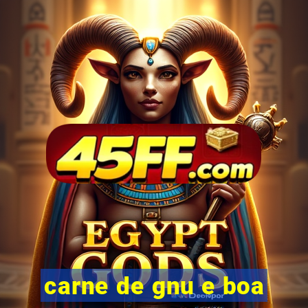carne de gnu e boa